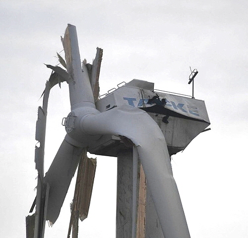 Dommages causés par la tempête, source : capture d'écran