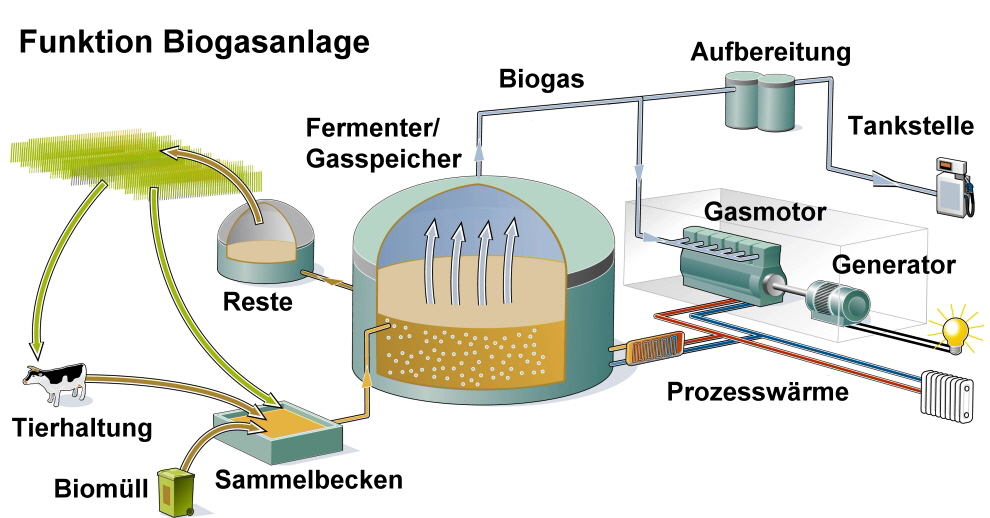 Funktion Biogasanlage