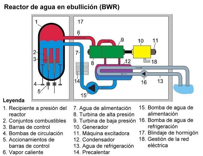 Reactor de agua en ebullición (BWR) 